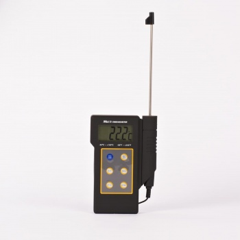 FULL UKAS Calibrated Hand Held Black Waterproof Thermometer | Calibration Date 13/03/2024